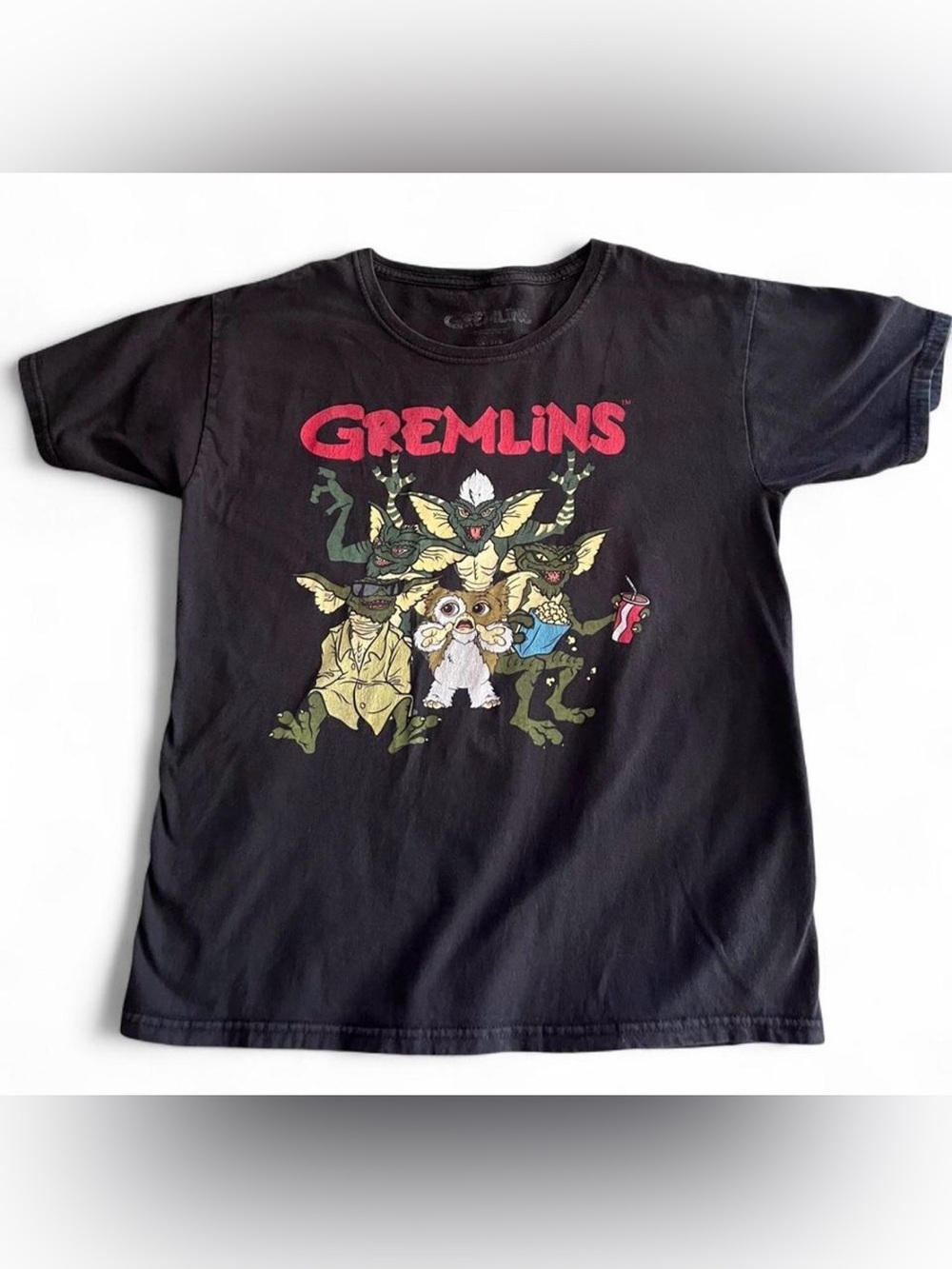 Gremlins Graphic T-Shirt Black Gizmo size large